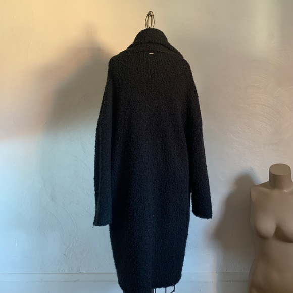 TWINSET Milano le coeur black boucle cocoon duster sweater jacket long robe wrap - Picture 7 of 14